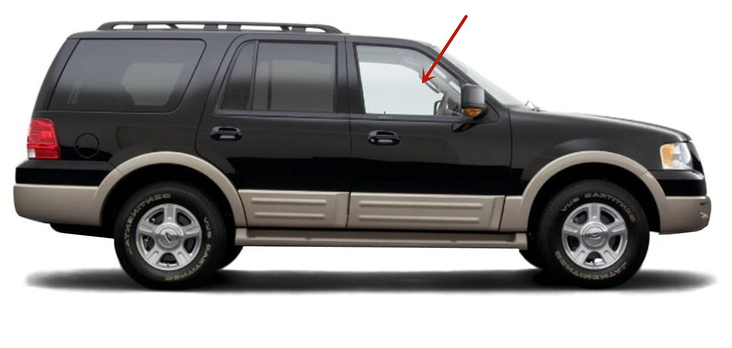 Passenger Right Side Front Door Window Door Glass Compatible with Ford Expedition 2003-2006 Models