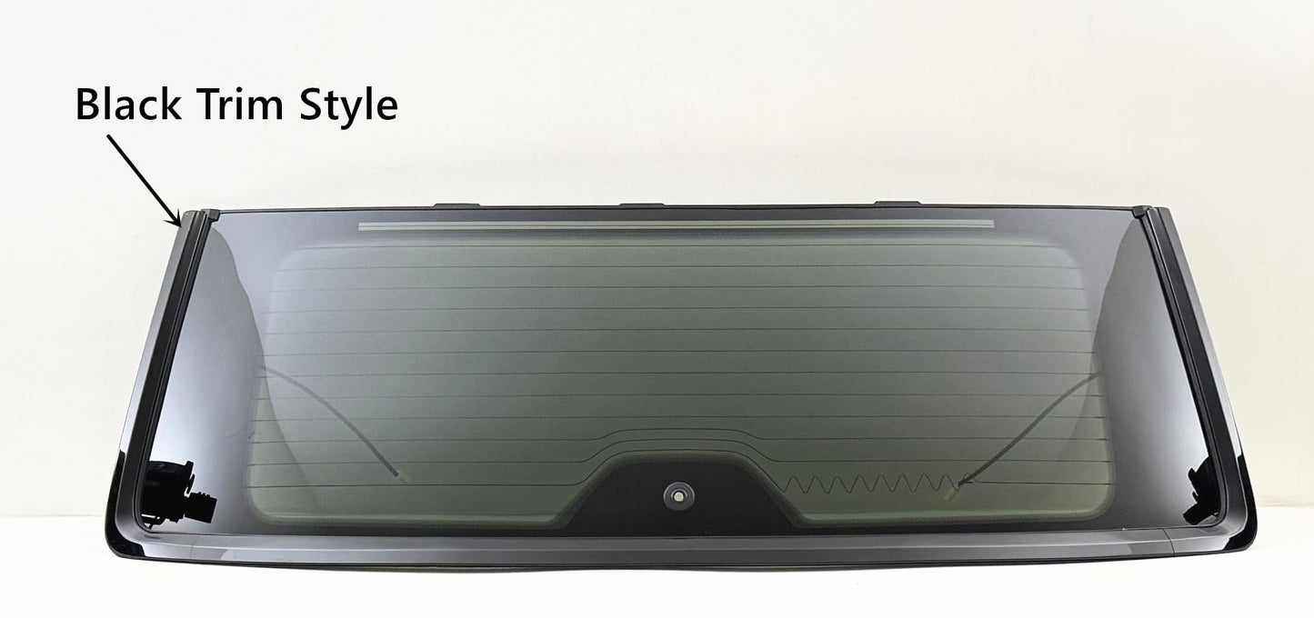 Black Trim Heated Rear Back Tailgate Liftgate Window Glass Compatible with Jeep Wagoneer / Wagoneer L / Grand Wagoneer / Grand Wagoneer L 2022-2025 Models