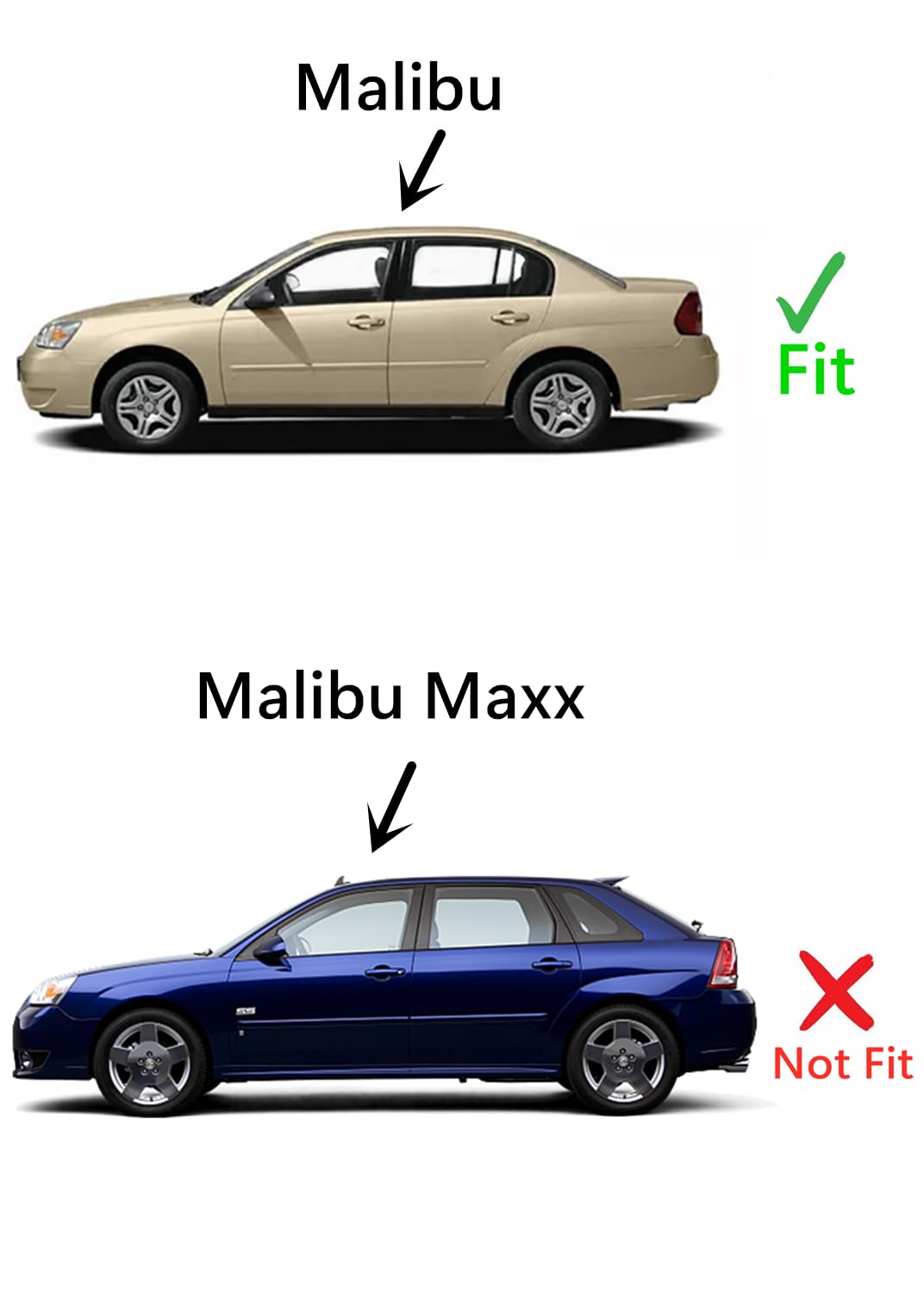 Heated Back Window Back Glass Compatible with Chevrolet Malibu 2004-2007 / Malibu Classic 2008 4 Door Sedan Models (Not For Malibu Maxx)