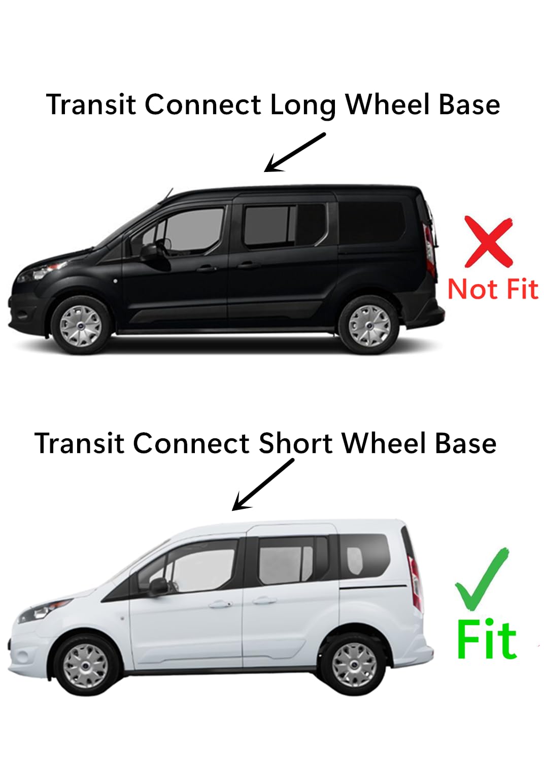 Driver Left Side Rear Vent Window Vent Glass Compatible with Ford Transit Connect Short Wheel Base 2014-2023 Models