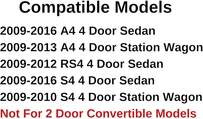 Passenger Right Side Front Door Window Door Glass Compatible with Audi A4 S4 RS4 2009-2016 4 Door Models
