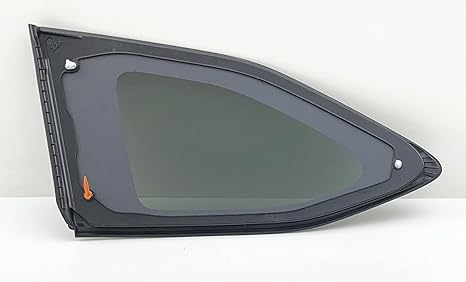 Black Moulding Style Passenger Right Side Quarter Window Quarter Glass Compatible with Toyota Highlander 2020-2025 Models