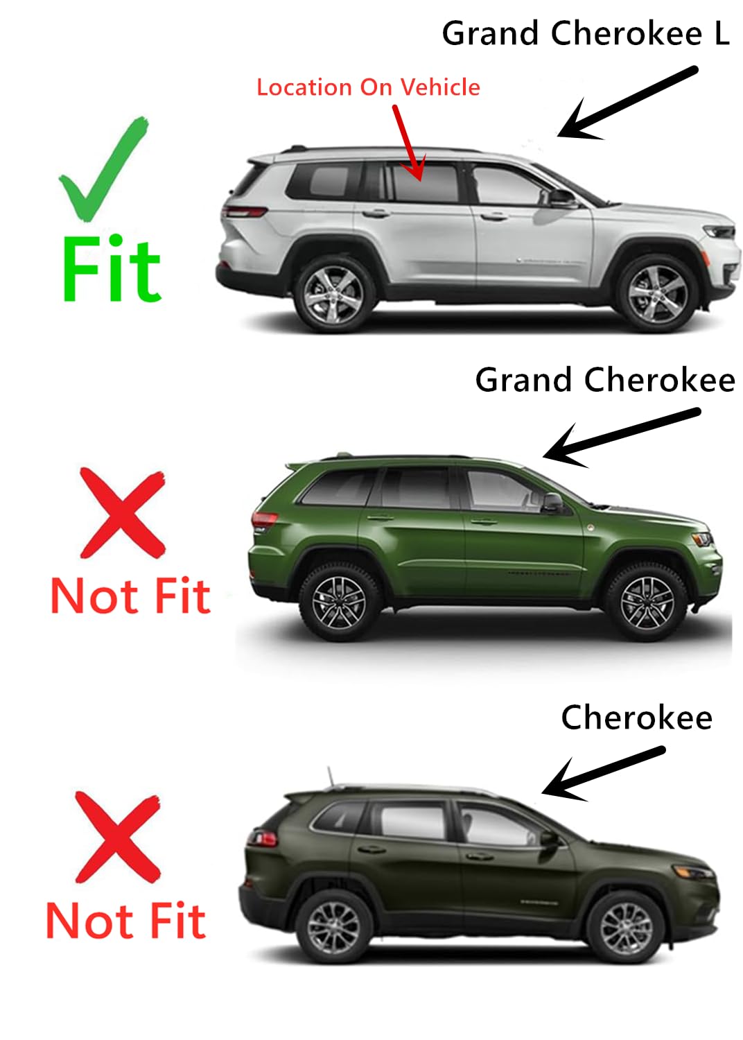 5MM Thickness Laminated Privacy Passenger Right Side Rear Door Window Door Glass Compatible with Jeep Grand Cherokee L 2021-2025 Models