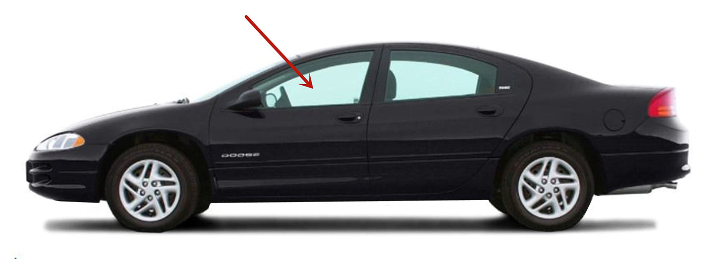 Driver Left Side Front Door Window Door Glass Compatible with Chrysler Concorde 4 Door Sedan 1993-1996 Models