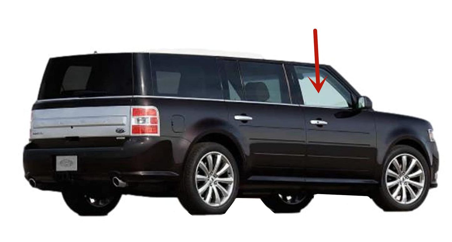 Passenger Right Side Front Door Window Door Glass Compatible with Ford Flex 2009-2019 Models
