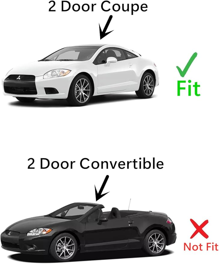 Heated Rear Back Window Back Glass Compatible with Mitsubishi Eclipse 2 Door Coupe 2006-2012 Models