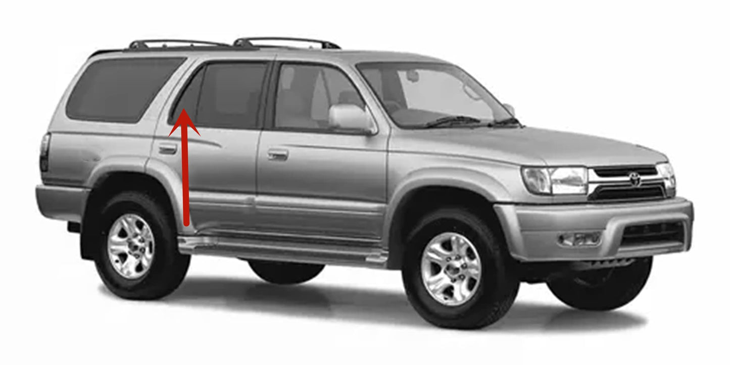 Passenger Right Side Rear Vent Window Vent Glass Compatible with Toyota 4Runner 1996-2002 Models