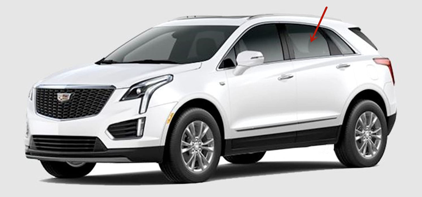 Driver Left Side Rear Door Window Door Glass Compatible with Cadillac XT5 2017-2025 Models