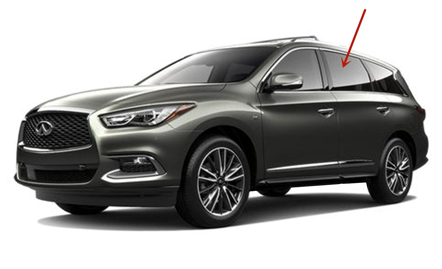 Driver Left Side Rear Door Window Door Glass Compatible with Infiniti QX60 2014-2021 / JX35 2013-2014 Models