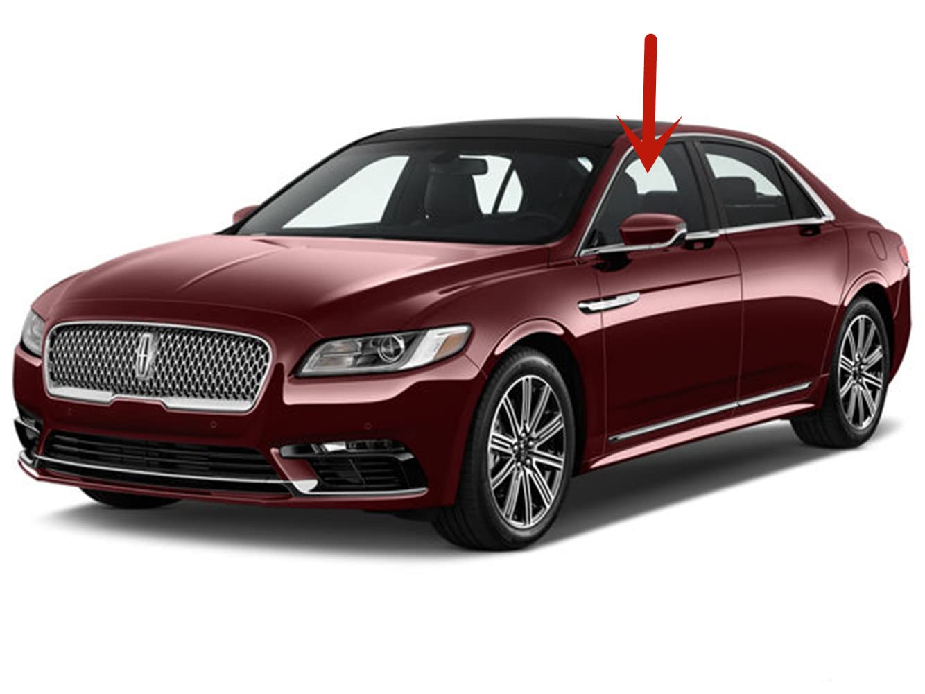 Laminated Driver Left Side Front Door Window Door Glass Compatible with Lincoln Continental 2017-2020 Models