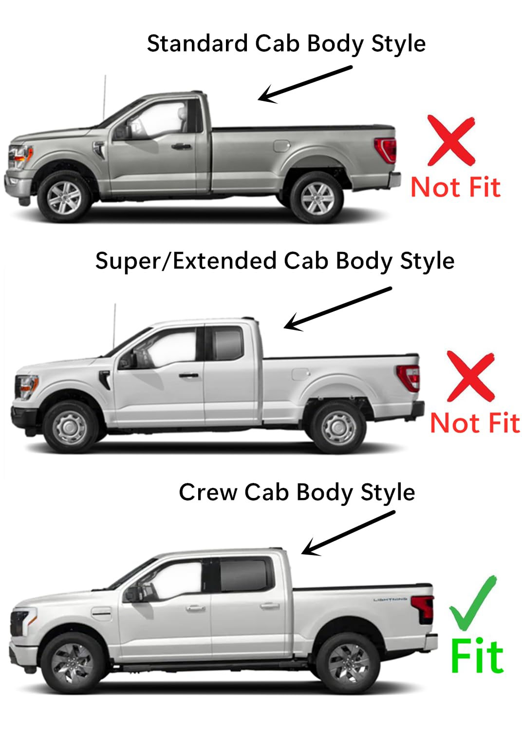 Tempered Driver Left Side Rear Door Window Door Glass Compatible with Ford F-Series F150 F250 F350 F450 F550 4-Door Crew Cab 2023-2025 Models