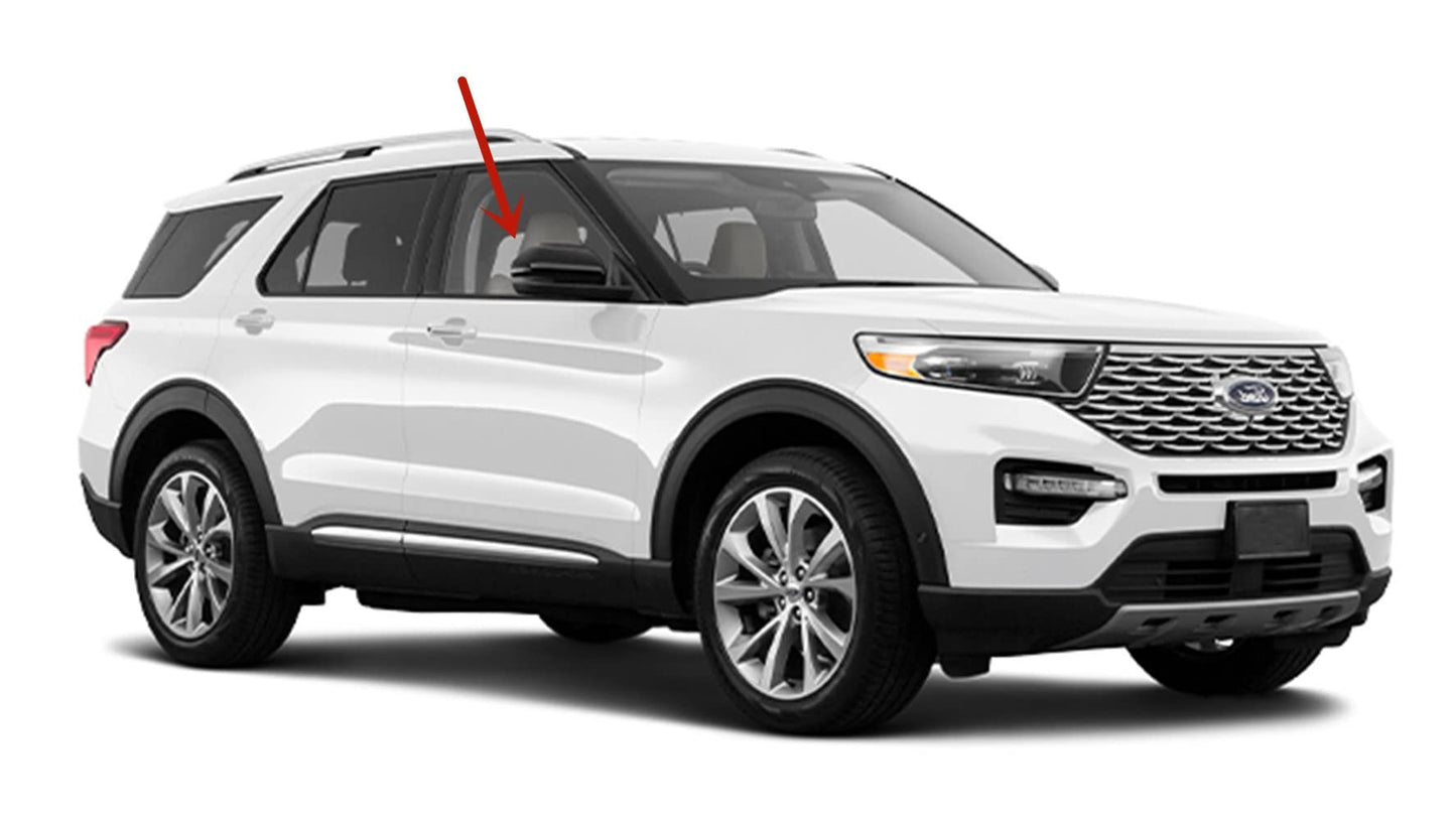 Tempered Passenger Right Side Front Door Window Door Glass Compatible with Ford Explorer 2020-2025 Models