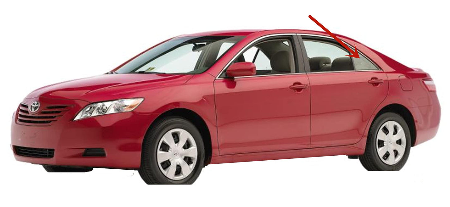 Driver Left Side Rear Vent Window Vent Glass Compatible with Toyota Camry 4 Door Sedan 2007-2011 Models