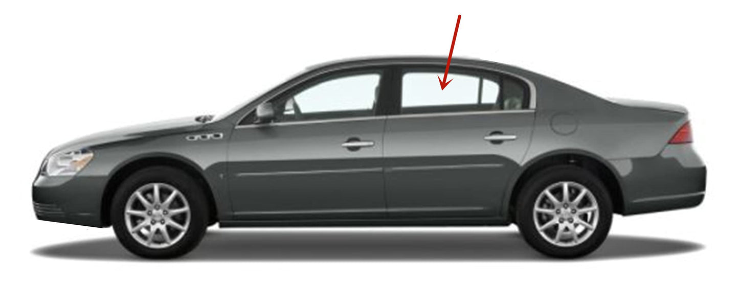 Driver Left Side Rear Door Window Rear Door Glass Laminated Compatible with Buick Lucerne 2006-2011 Models