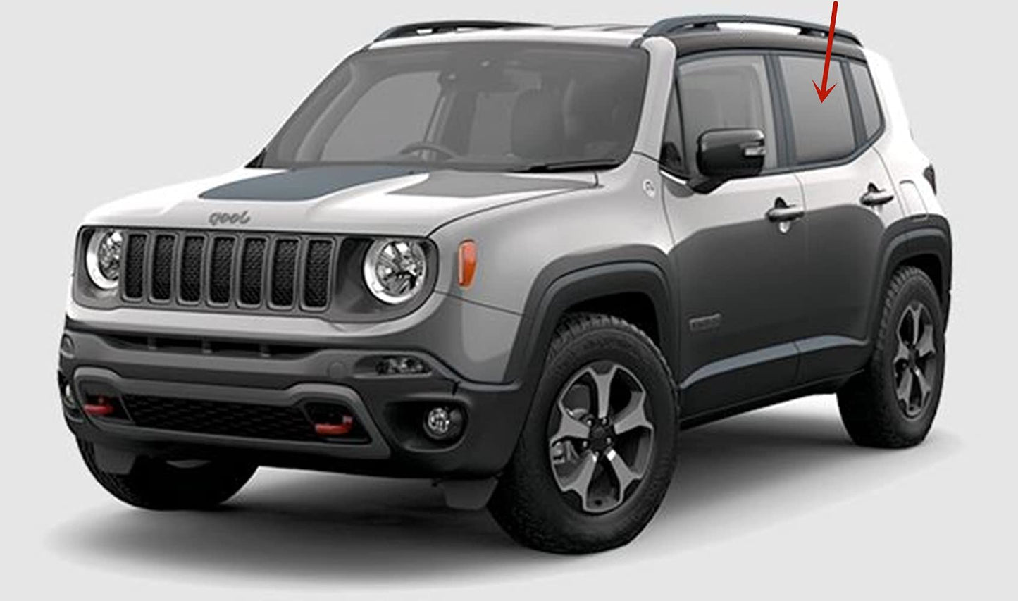 Driver Left Side Rear Door Window Door Glass Compatible with Jeep Renegade 2015-2023 Models