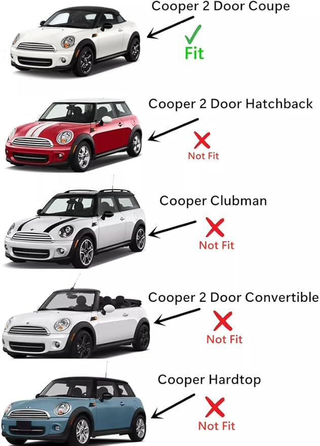 Tempered Driver Left Side Door Window Door Glass Compatible with Mini Cooper 2-Door Coupe 2012-2015 Models