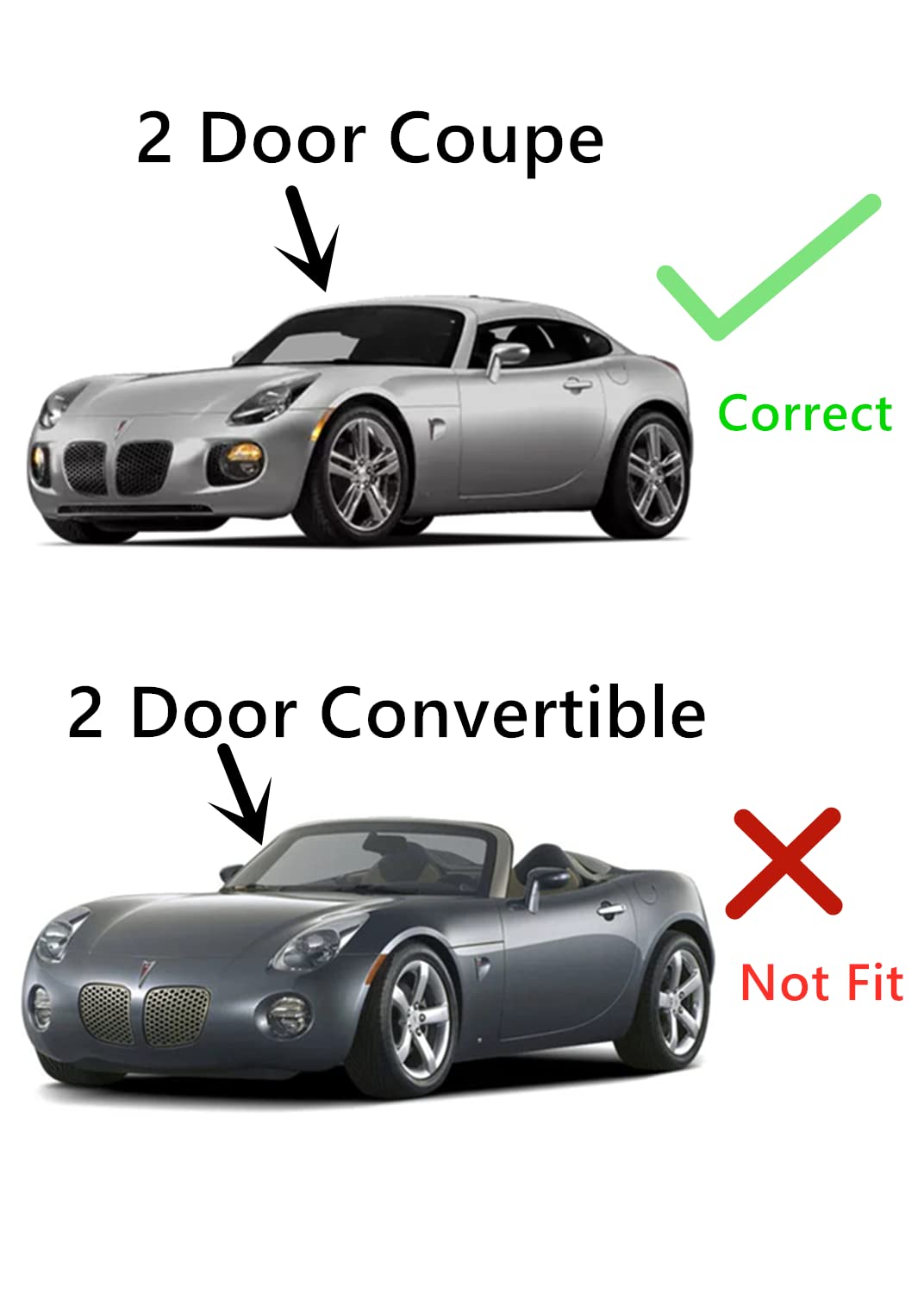 Driver Left Side Door Window Door Glass Compatible with Pontiac Solstice 2 Door Coupe 2009-2010 Models (Not Fit 2 Door Convertible Models)