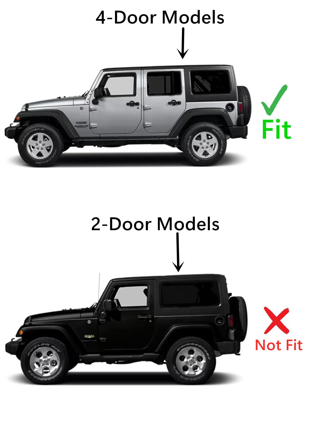 Driver Left Side Rear Quarter Window Quarter Glass Compatible with Jeep Wrangler 2011-2017 4 Door Models / Wrangler JK 2018 4 Door Models
