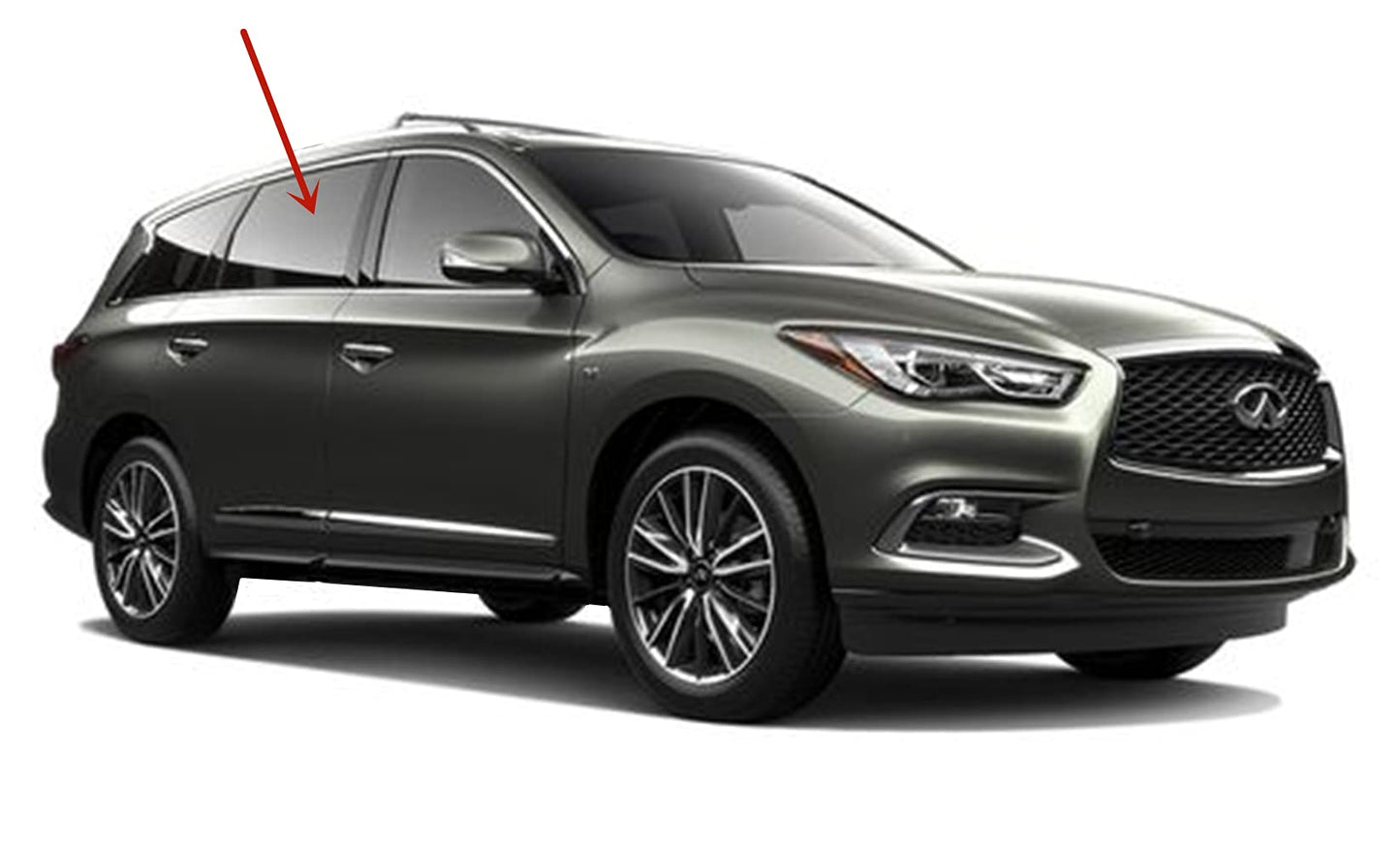 Passenger Right Side Rear Door Window Door Glass Compatible with Infiniti QX60 2014-2021 / JX35 2013-2014 Models