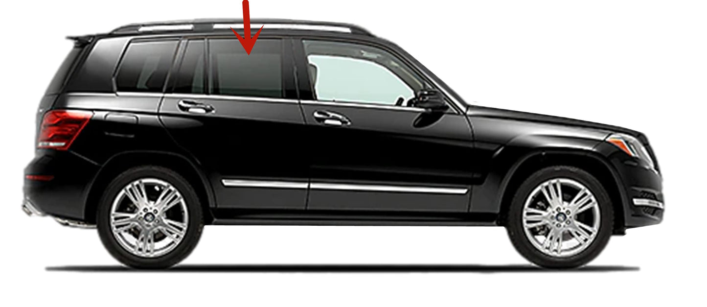 Passenger Right Side Rear Door Window Door Glass Compatible with Mercedes Benz GLK350 GLK250 2010-2015 Models