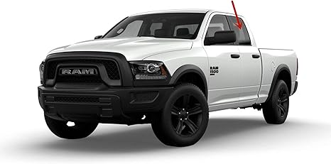 Driver Left Side Rear Door Window Door Glass Compatible with Ram Pickup 1500 4 Door Quad Cab 2019-2024 Models (Not For 1500Classic)