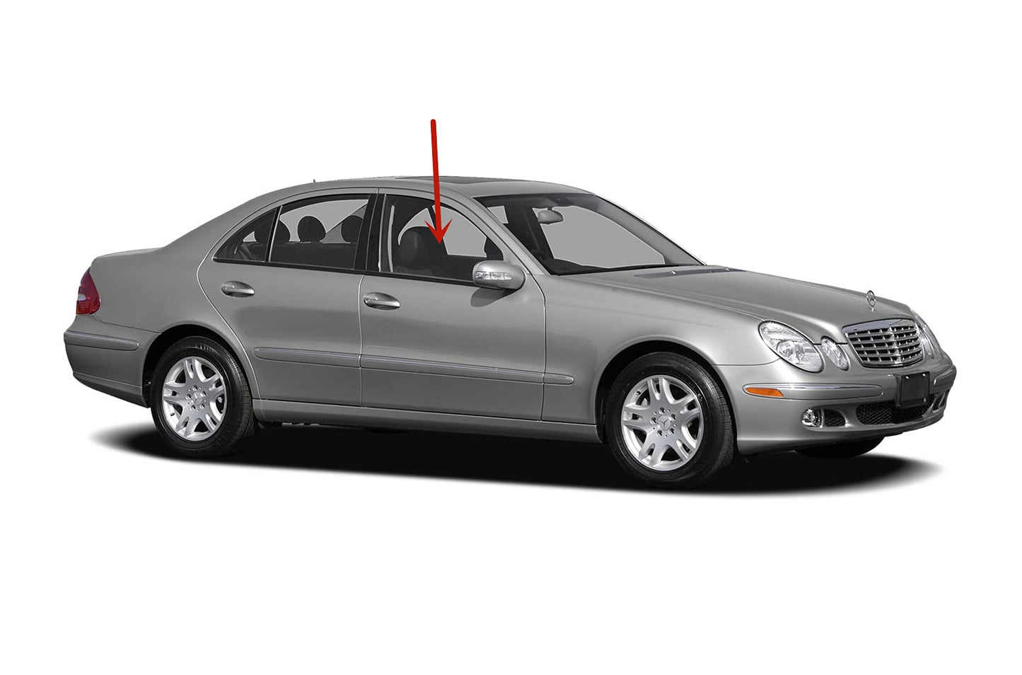 Passenger Right Side Front Door Window Door Glass Compatible with Mercedes Benz E300 E320 E420 E55AMG E500 Models