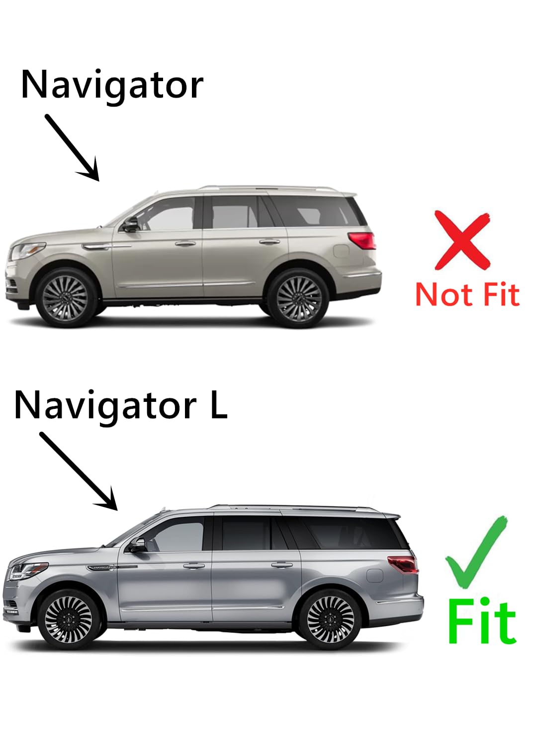 Driver Left Side Rear Quarter Window Quarter Glass Compatible with Lincoln Navigator L 2018-2024 Long Wheel Base Models