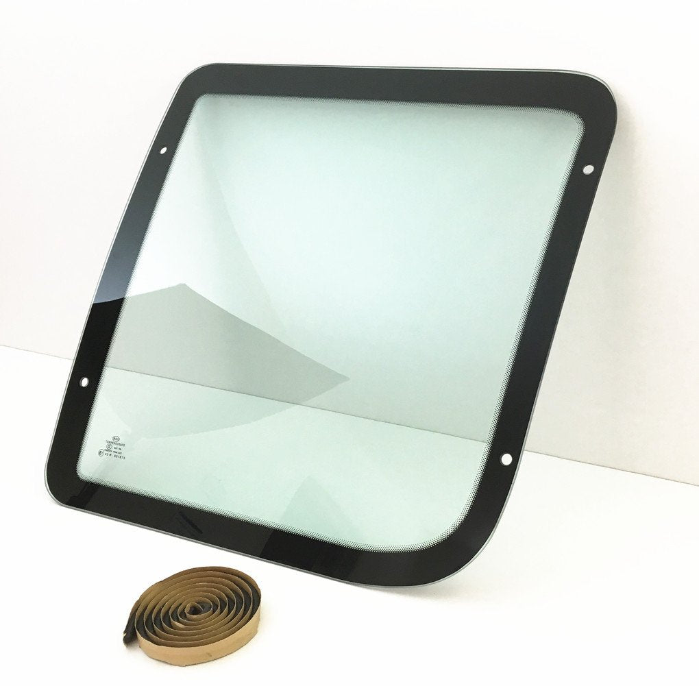 Stationary Passenger Right Side Front Hinged Body Side Door Window Door Glass Compatible with Ford Econoline 1992-2016 Models