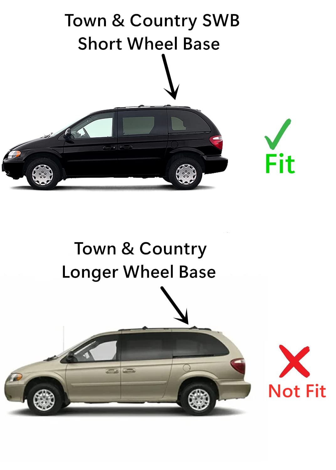 Manual Style Driver Left Side Quarter Window Glass Compatible with Chrysler Voyager 2001-2004 Town & Country SWB (Short Wheel Base) 2004-2007 Models