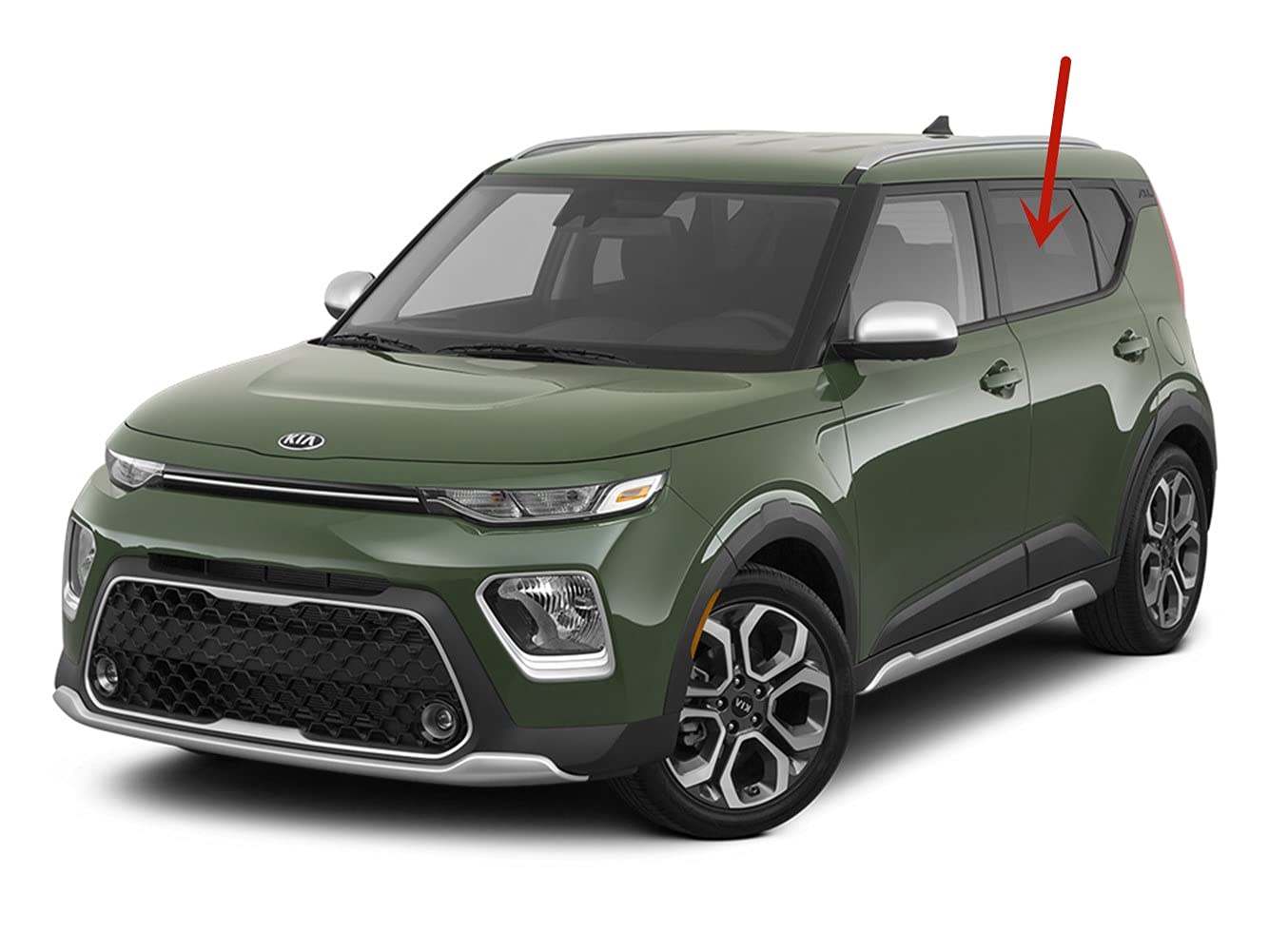 Driver Left Side Rear Door Window Door Glass Compatible with Kia Soul 2020-2025 Models