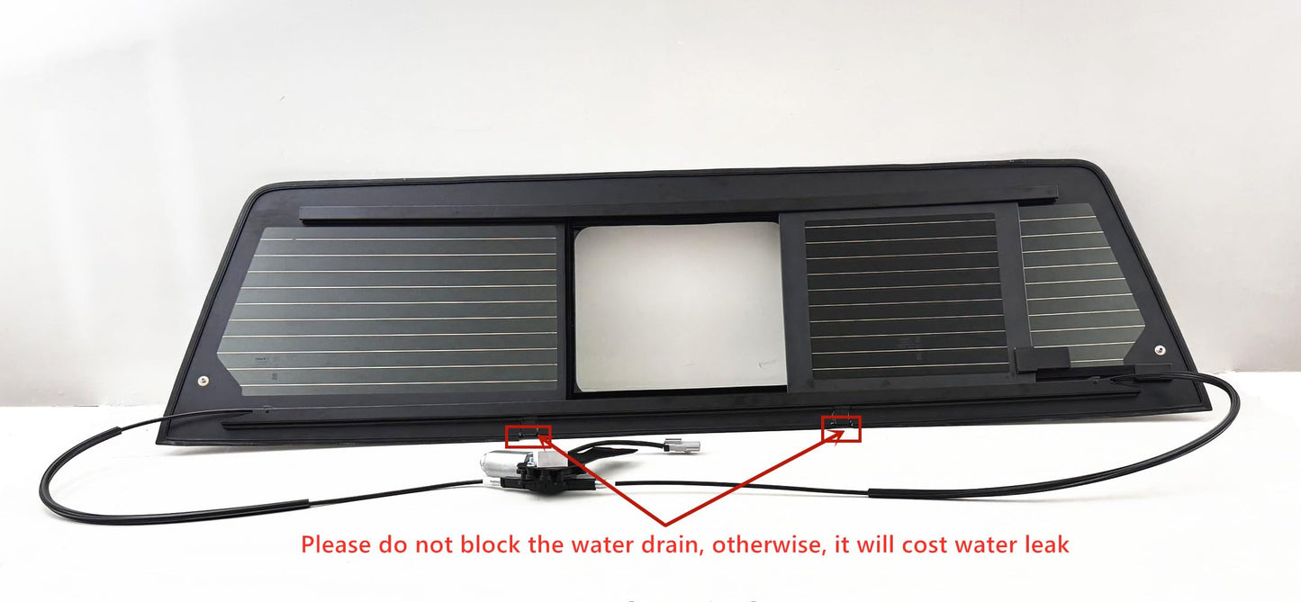 W/Motor Heated Sliding Back Window Glass Back Power Slider Compatible with Ram Pickup 2013-2018 1500 / 2019-2024 1500Classic / 2013-2025 2500 3500 4500 5500 Models