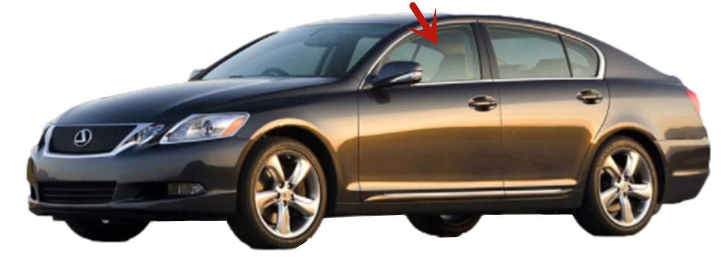 Driver Left Side Front Door Window Door Glass Compatible with Lexus GS300 / GS350 / GS430 / GS450 / GS460 4 Door Sedan 2006-2012 Models