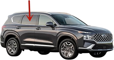 Passenger Right Side Rear Door Window Door Glass Compatible with Hyundai Santa Fe 2019-2023 Models