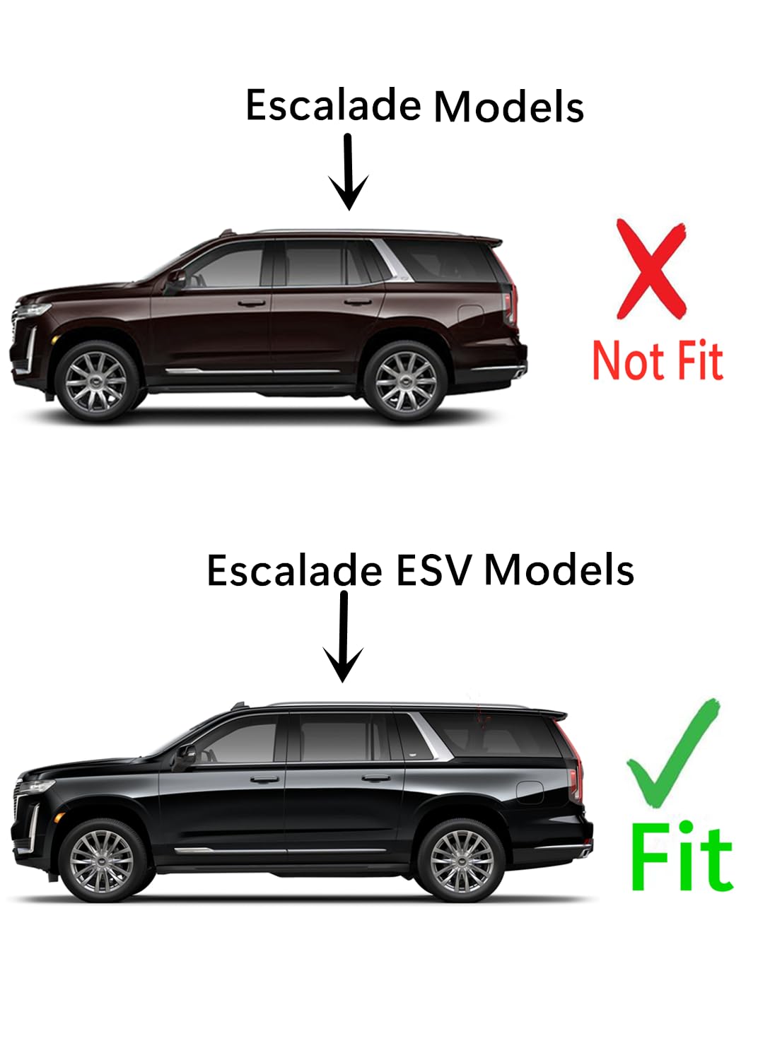 With Sensor Style Tempered Driver Left Side Quarter Window Quarter Glass Compatible with Cadillac Escalade ESV 2021-2025 Models ( Not For Escalade )