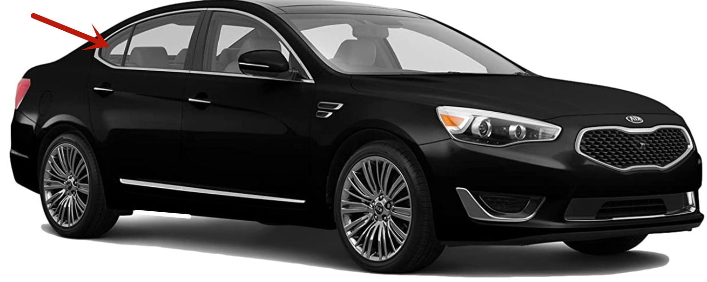 Passenger Right Side Rear Vent Window Vent Glass Compatible with Kia Cadenza 2014-2016 Models
