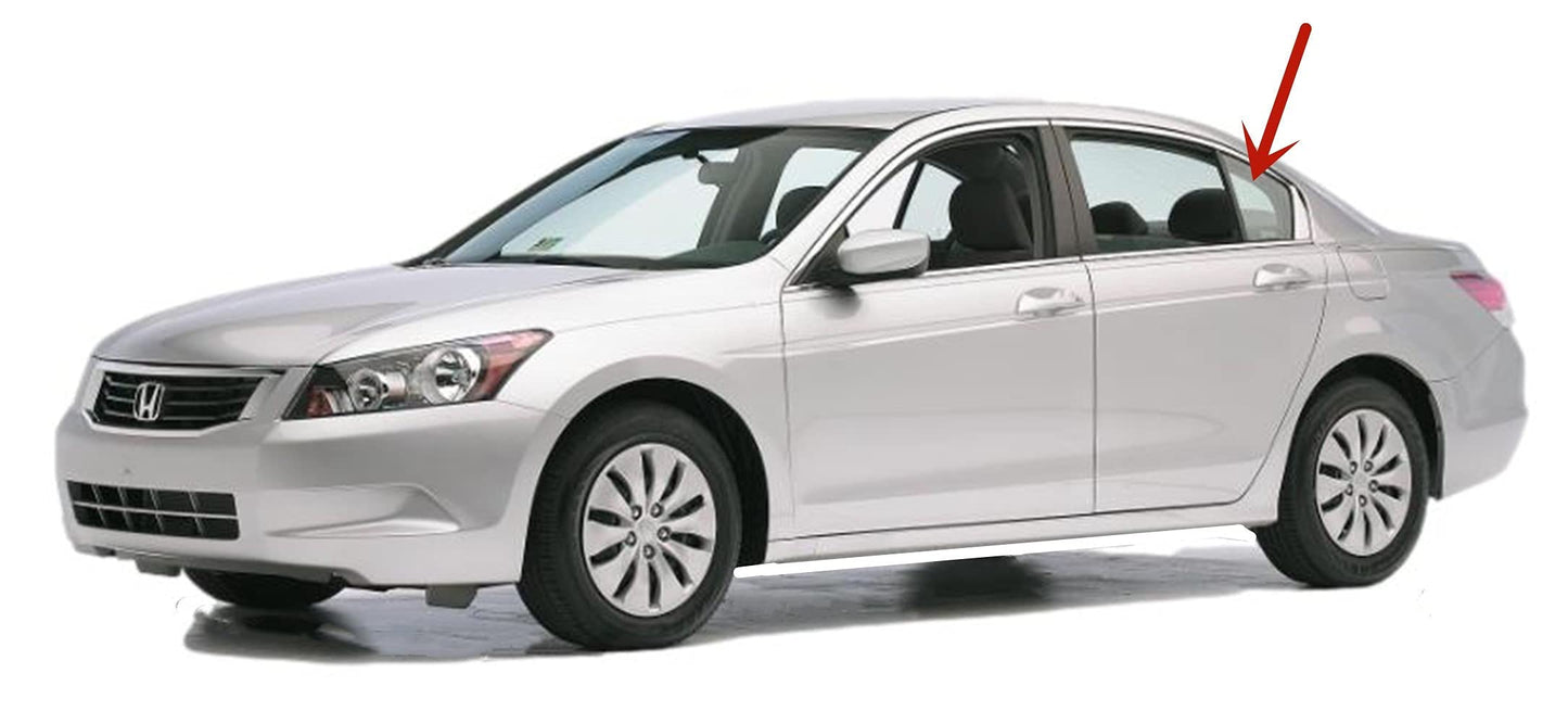 Driver Left Side Rear Vent Window Vent Glass Compatible with Honda Accord 4 Door Sedan 2008-2012 Models