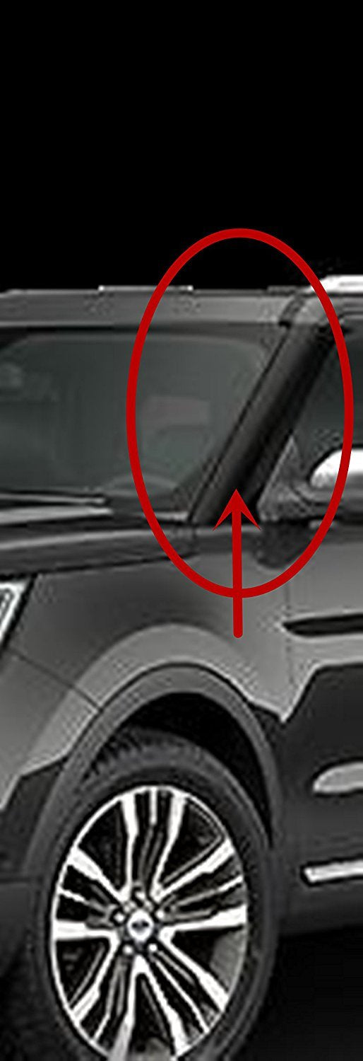 Windshield-Outer Pillar (Passenger & Driver) One Pair Windshield Trim Molding Compatible with Ford Explorer 2011-2019 Models