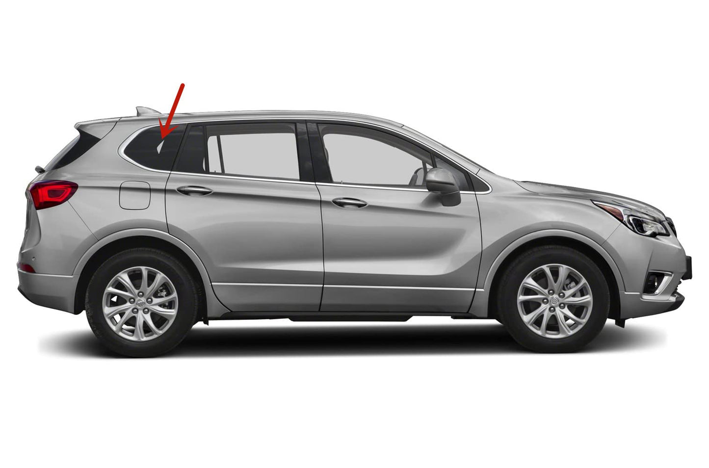 OEM Chrome Moulding Style Passenger Right Side Quater Window Quarter Glass Compatible with Buick Envision 2016-2020 Models