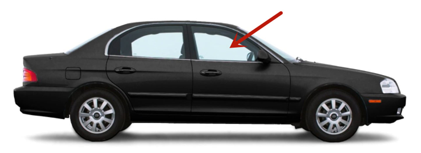 Passenger Right Side Front Door Window Door Glass Compatible with Kia Optima 4 Door Sedan 2002-2006 Models
