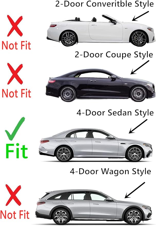 OEM Passenger Right Side Rear Door Window Door Glass Compatible with Mercedes Benz E300 E43AMG 2017-2019 / E350 2020-2022 / E53AMG 2019-2022 4 Door Sedan Models