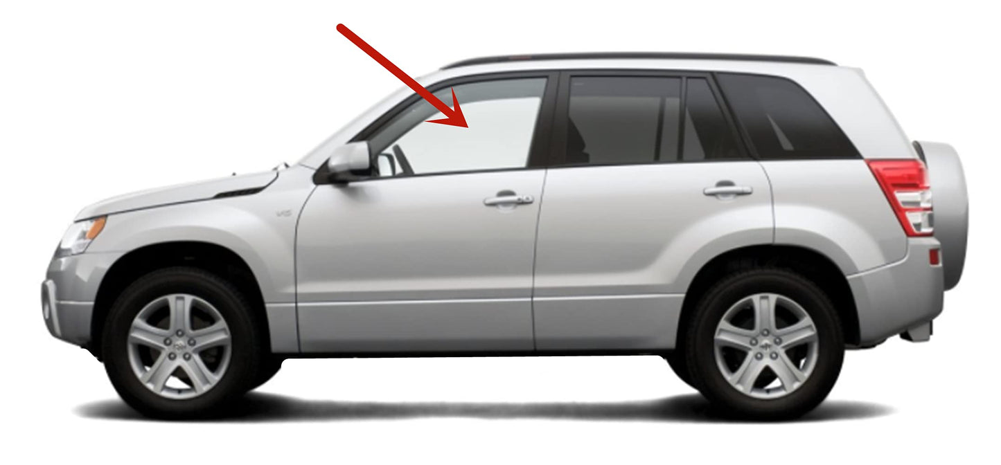 Driver Left Side Front Door Window Door Glass Compatible with Suzuki Grand Vitara 2006-2013 Models