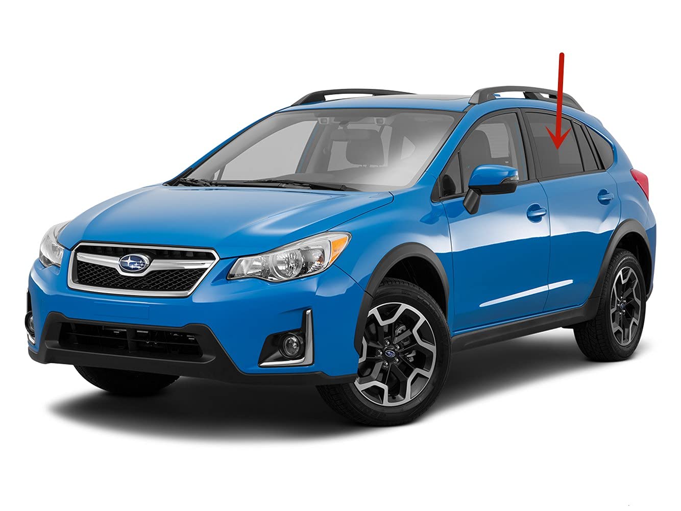 Driver Left Side Rear Door Window Door Glass Compatible with Subaru XV Crosstrek 2013-2017 Models