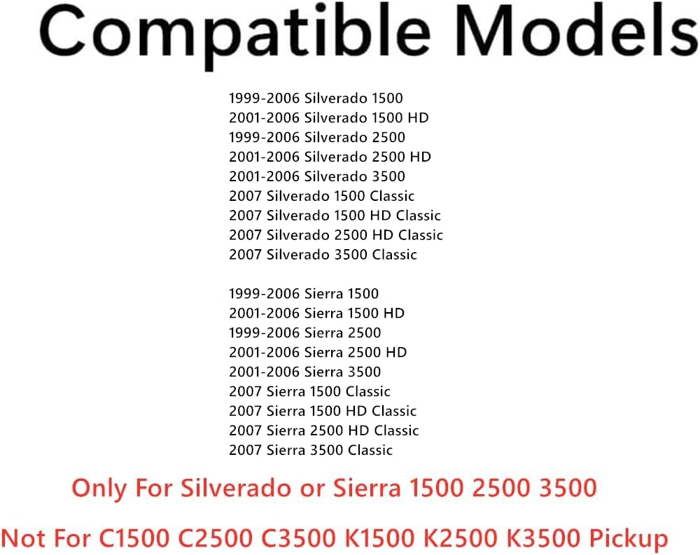 Tempered Privacy Driver Left Side Front Door Window Door Glass Compatible with GMC Sierra / Chevrolet Silverado 1999-2006 Models