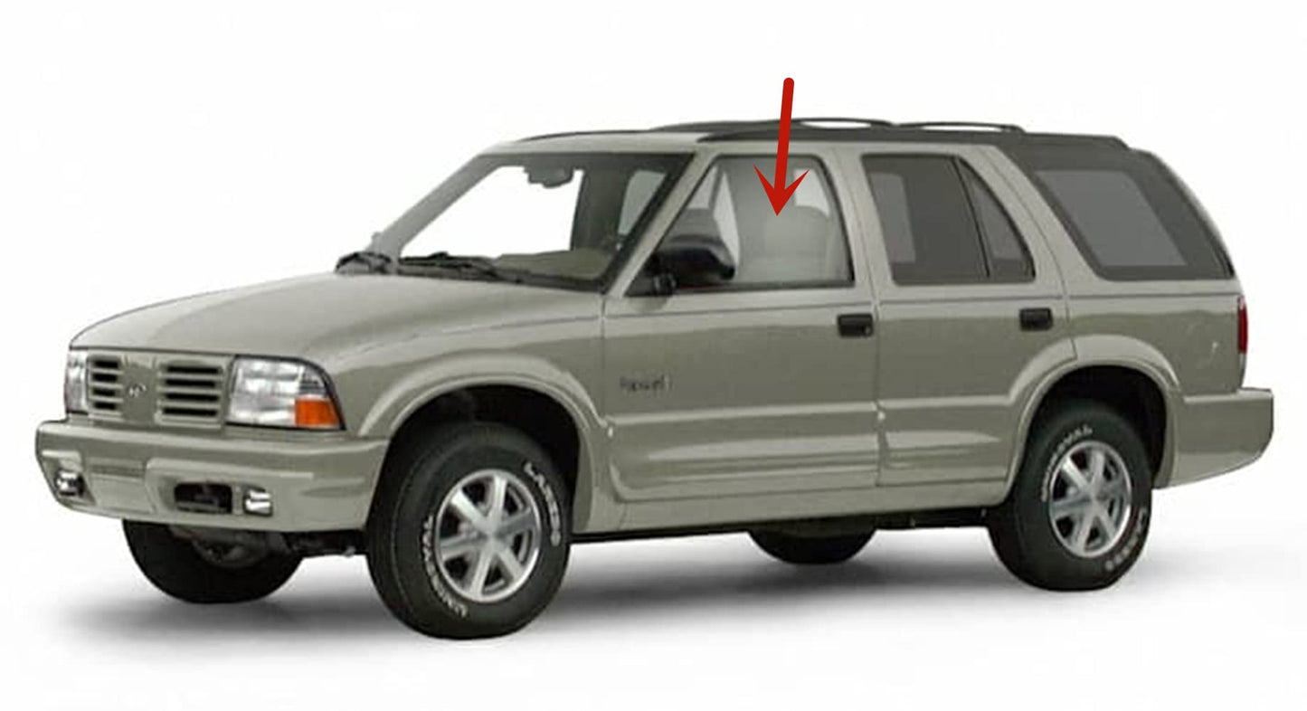 Driver Left Side Front Door Window Door Glass Compatible with Oldsmobile Bravada/Isuzu Hombre Pickup 1996-2001 Models