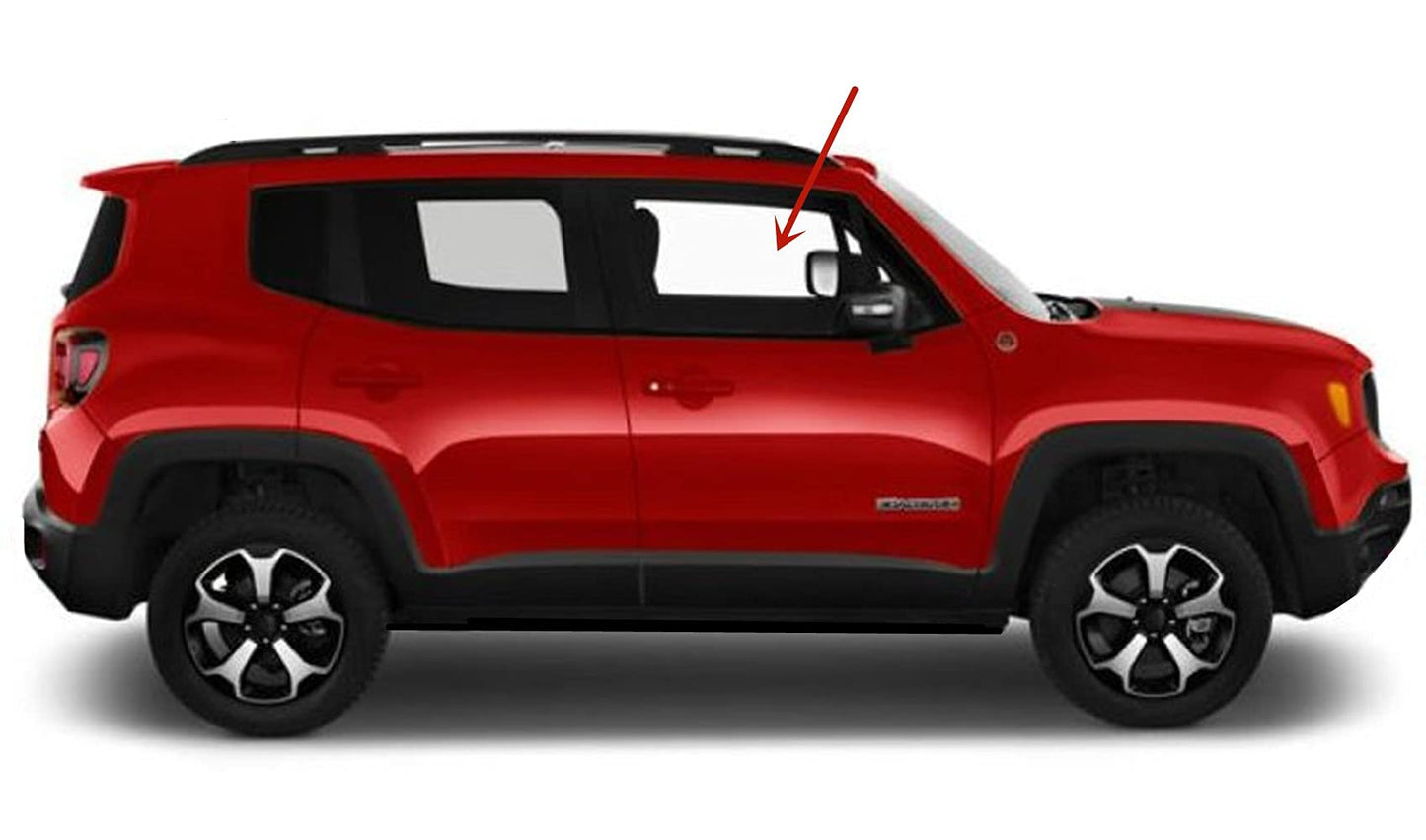 Passenger Right Side Front Door Window Door Glass Compatible with Jeep Renegade 2015-2023 Models