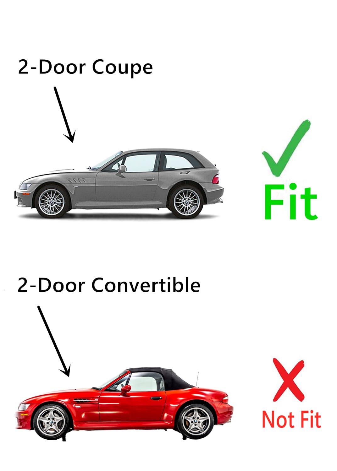 Tempered Driver Left Side Door Window Door Glass Compatible with BMW Z3 2-Door Coupe 1999-2002 Models