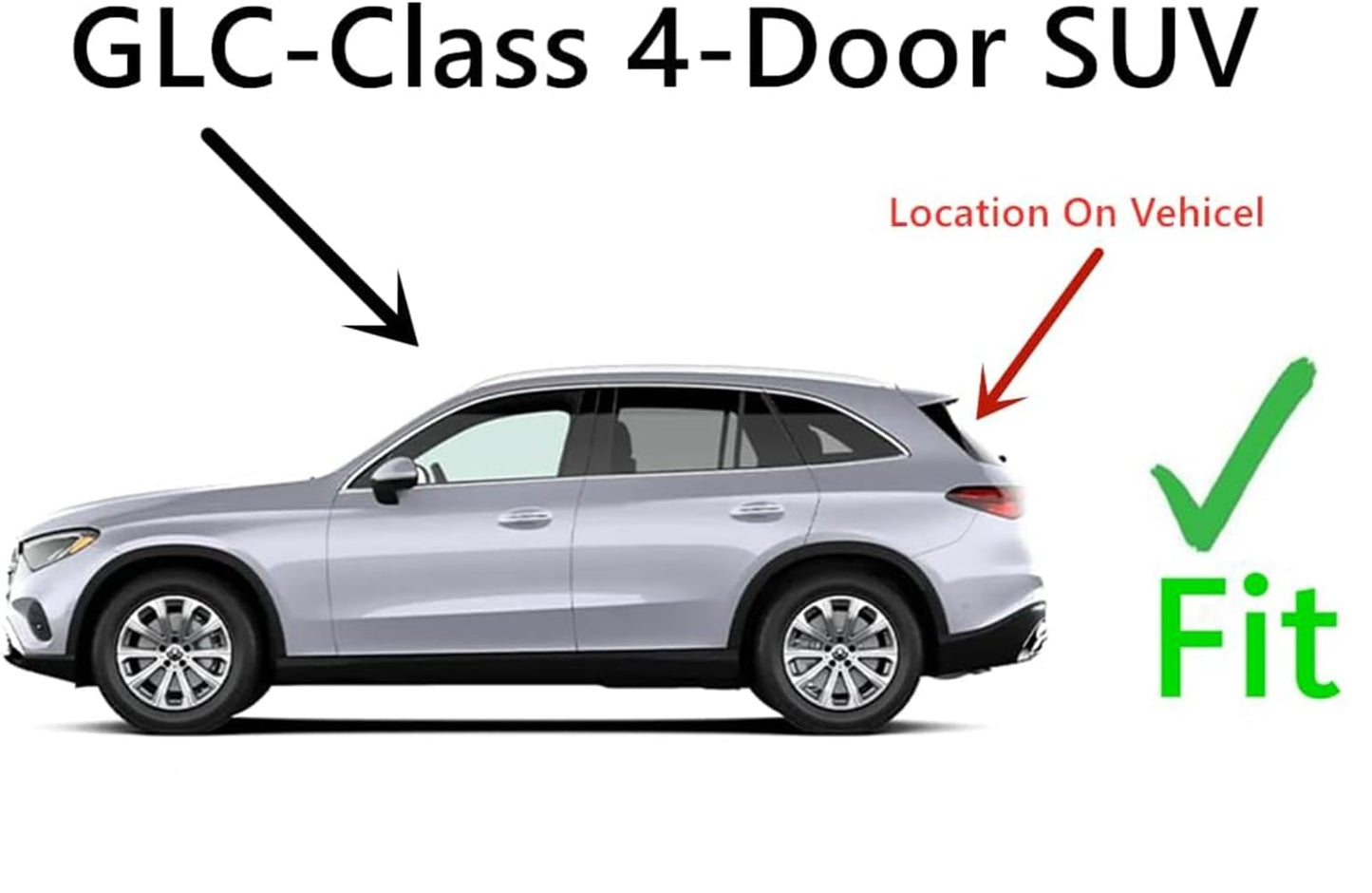 Heated Back Window Back Glass Compatible with Mercedes Benz GLC300 & GLC43 AMG 2023-2024 Models