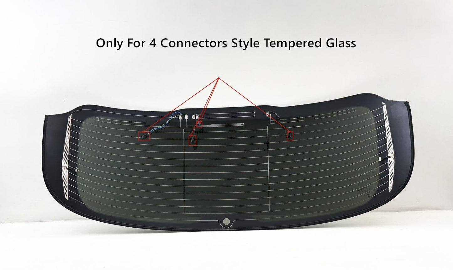 Tempered Heated 4-Connectors Style Rear Tailgate Liftgate Window Back Glass Compatible with Porsche Cayenne 2019-2024 4-Door Utility / SUV Models (Not For Coupe)