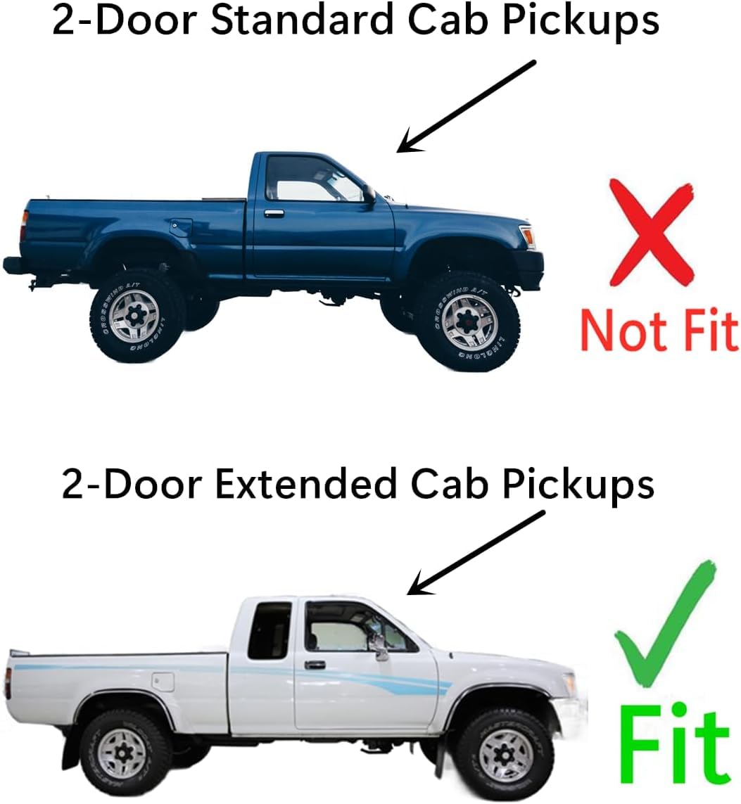 With Gasket Include Sliding Back Window Back Glass Slider Compatible with Toyota Pickup 2-Door Extended Cab 1989-1995 Models (Not For Standard Pickup Or Tacoma)