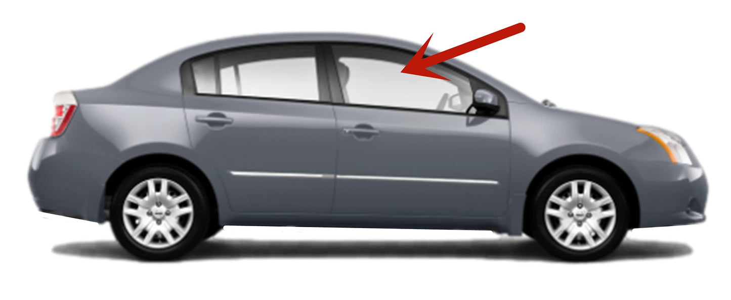 Passenger Right Side Front Door Window Door Glass Compatible with Nissan Sentra 4 Door Sedan 2007-2012 Models